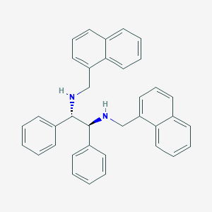 molecular formula C36H32N2 B2769252 (1S,2S)-N1,N2-Bis(naphthalen-1-ylmethyl)-1,2-diphenylethane-1,2-diamine CAS No. 235104-43-5