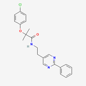 molecular formula C22H22ClN3O2 B2769271 2-(4-氯苯氧基)-2-甲基-N-(2-(2-苯基嘧啶-5-基)乙基)丙酰胺 CAS No. 2034397-77-6