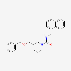 molecular formula C25H28N2O2 B2769289 3-((苄氧)甲基)-N-(萘-1-基甲基)哌啶-1-甲酰胺 CAS No. 1334369-13-9