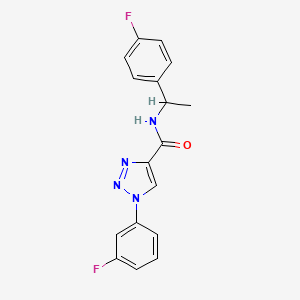 molecular formula C17H14F2N4O B2769291 1-(3-fluorophenyl)-N-[1-(4-fluorophenyl)ethyl]-1H-1,2,3-triazole-4-carboxamide CAS No. 1226449-35-9