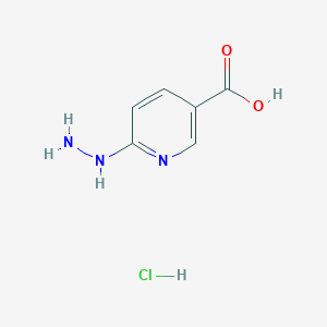 molecular formula C6H8ClN3O2 B2769324 6-Hydrazinylnicotinic acid hydrochloride CAS No. 1423031-46-2