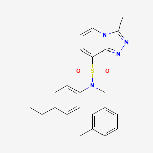 molecular formula C23H24N4O2S B2769328 N-(4-ethylphenyl)-3-methyl-N-(3-methylbenzyl)[1,2,4]triazolo[4,3-a]pyridine-8-sulfonamide CAS No. 1251586-94-3