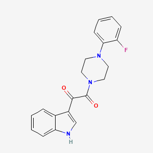 molecular formula C20H18FN3O2 B2769329 1-[4-(2-fluorophenyl)piperazin-1-yl]-2-(1H-indol-3-yl)ethane-1,2-dione CAS No. 852367-22-7