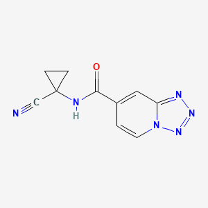 molecular formula C10H8N6O B2769331 N-(1-Cyanocyclopropyl)tetrazolo[1,5-a]pyridine-7-carboxamide CAS No. 2418681-55-5