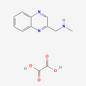molecular formula C12H13N3O4 B2769333 N-Methyl-1-(2-quinoxalinyl)methanamine oxalate CAS No. 1185033-05-9; 136727-13-4