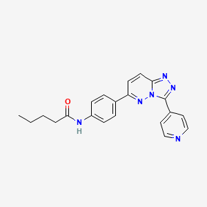 B2769345 N-[4-(3-pyridin-4-yl-[1,2,4]triazolo[4,3-b]pyridazin-6-yl)phenyl]pentanamide CAS No. 894064-11-0
