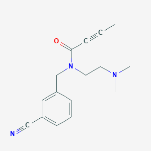 B2769346 N-[(3-Cyanophenyl)methyl]-N-[2-(dimethylamino)ethyl]but-2-ynamide CAS No. 2411284-62-1