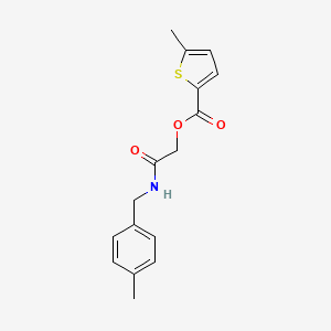 B2769348 2-((4-Methylbenzyl)amino)-2-oxoethyl 5-methylthiophene-2-carboxylate CAS No. 1795032-77-7