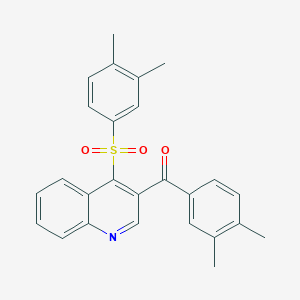 B2769354 (3,4-Dimethylphenyl)(4-((3,4-dimethylphenyl)sulfonyl)quinolin-3-yl)methanone CAS No. 899760-08-8
