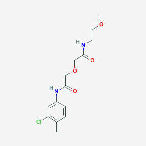 2-[2-(3-chloro-4-methylanilino)-2-oxoethoxy]-N-(2-methoxyethyl)acetamide