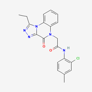 molecular formula C20H18ClN5O2 B2769361 N-(2-氯-4-甲基苯基)-2-(1-乙基-4-氧代-[1,2,4]三唑并[4,3-a]喹啉-5(4H)-基)乙酰胺 CAS No. 1359320-23-2