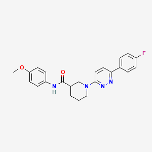 molecular formula C23H23FN4O2 B2769364 1-(6-(4-氟苯基)吡啶并[3-yl])-N-(4-甲氧基苯基)哌啶-3-甲酰胺 CAS No. 1203352-44-6