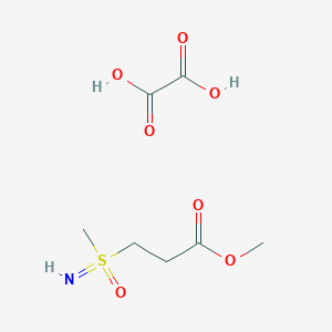 molecular formula C7H13NO7S B2769366 甲基-3-(甲基磺酰基)丙酸丁酯;草酸 CAS No. 2248353-56-0