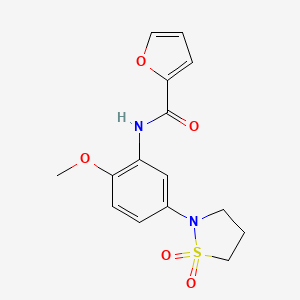B2769369 N-(5-(1,1-dioxidoisothiazolidin-2-yl)-2-methoxyphenyl)furan-2-carboxamide CAS No. 941994-52-1