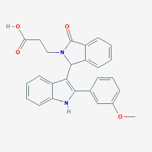 3-{1-[2-(3-methoxyphenyl)-1H-indol-3-yl]-3-oxo-1,3-dihydro-2H-isoindol-2-yl}propanoic acid