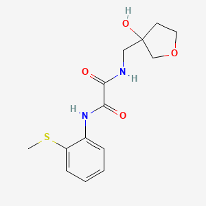 B2769370 N1-((3-hydroxytetrahydrofuran-3-yl)methyl)-N2-(2-(methylthio)phenyl)oxalamide CAS No. 2034294-34-1
