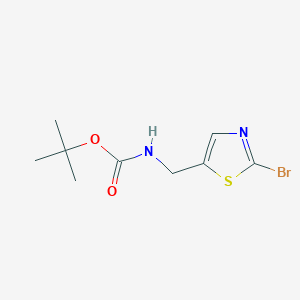 molecular formula C9H13BrN2O2S B2769372 Tert-butyl ((2-bromothiazol-5-YL)methyl)carbamate CAS No. 519003-04-4