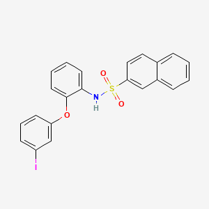 molecular formula C22H16INO3S B2769379 N-[2-(3-Iodophenoxy)phenyl]naphthalene-2-sulfonamide CAS No. 2089277-59-6