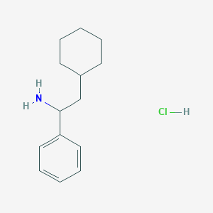 molecular formula C14H22ClN B2769385 2-Cyclohexyl-1-phenylethan-1-amine hydrochloride CAS No. 82867-36-5