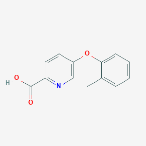molecular formula C13H11NO3 B2769386 5-(2-Methylphenoxy)pyridine-2-carboxylic acid CAS No. 1542935-15-8