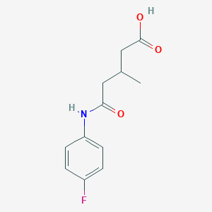 molecular formula C12H14FNO3 B276939 5-(4-Fluoroanilino)-3-methyl-5-oxopentanoic acid 