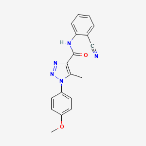 molecular formula C18H15N5O2 B2769390 N-(2-氰基苯基)-1-(4-甲氧基苯基)-5-甲基-1H-1,2,3-三唑-4-甲酰胺 CAS No. 878735-50-3
