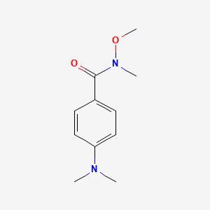 molecular formula C11H16N2O2 B2769406 4-(dimethylamino)-N-methoxy-N-methylbenzamide CAS No. 212956-18-8