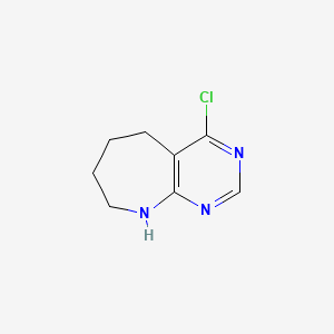 molecular formula C8H10ClN3 B2769410 4-chloro-5H,6H,7H,8H,9H-pyrimido[4,5-b]azepine CAS No. 16372-20-6