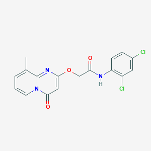 molecular formula C17H13Cl2N3O3 B2769412 N-(2,4-二氯苯基)-2-((9-甲基-4-氧代-4H-吡啶[1,2-a]嘧啶-2-基)氧基)乙酰胺 CAS No. 1105214-25-2