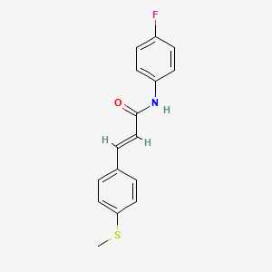 molecular formula C16H14FNOS B2769435 N-(4-氟苯基)-3-(4-(甲硫基)苯基)丙烯酰胺 CAS No. 478258-06-9
