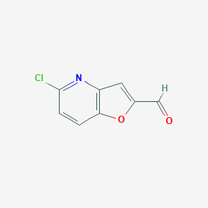 molecular formula C8H4ClNO2 B2769438 5-氯噻吩并[3,2-b]吡啶-2-甲醛 CAS No. 2418676-98-7