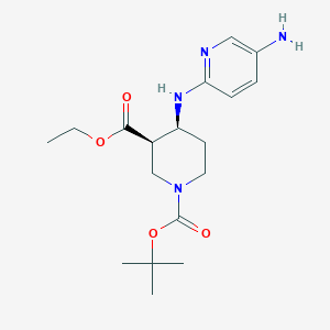 1-O-Tert-butyl 3-O-ethyl (3R,4S)-4-[(5-aminopyridin-2-yl)amino]piperidine-1,3-dicarboxylate