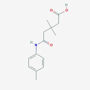 molecular formula C14H19NO3 B276945 3,3-Dimethyl-5-oxo-5-(4-toluidino)pentanoic acid 