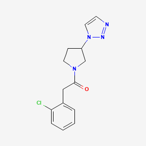 1-(3-(1H-1,2,3-triazol-1-yl)pyrrolidin-1-yl)-2-(2-chlorophenyl)ethanone