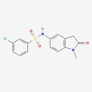 3-chloro-N-(1-methyl-2-oxoindolin-5-yl)benzenesulfonamide