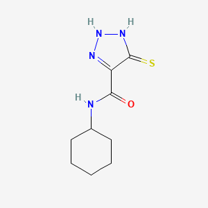 molecular formula C9H14N4OS B2769459 N-cyclohexyl-5-sulfanyl-1H-1,2,3-triazole-4-carboxamide CAS No. 125416-60-6