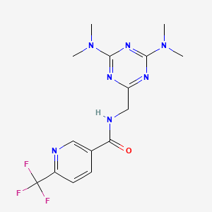 N-((4,6-bis(dimethylamino)-1,3,5-triazin-2-yl)methyl)-6-(trifluoromethyl)nicotinamide