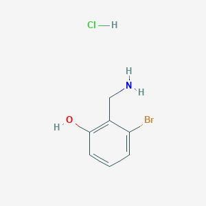 molecular formula C7H9BrClNO B2769463 2-(Aminomethyl)-3-bromophenol hydrochloride CAS No. 2230799-59-2