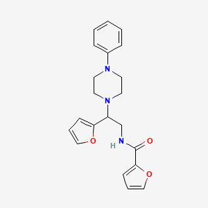 N-(2-(furan-2-yl)-2-(4-phenylpiperazin-1-yl)ethyl)furan-2-carboxamide
