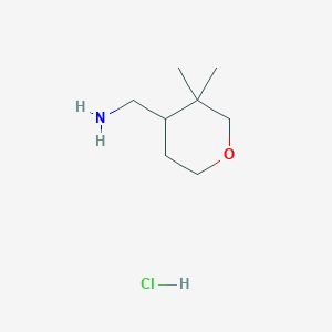 (3,3-Dimethyloxan-4-yl)methanamine hydrochloride