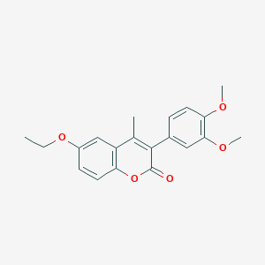 molecular formula C20H20O5 B2769472 3-(3,4-二甲氧基苯基)-6-乙氧基-4-甲基香豆素-2-酮 CAS No. 720674-30-6