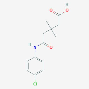 molecular formula C13H16ClNO3 B276948 5-[(4-Chlorophenyl)amino]-3,3-dimethyl-5-oxopentanoic acid 