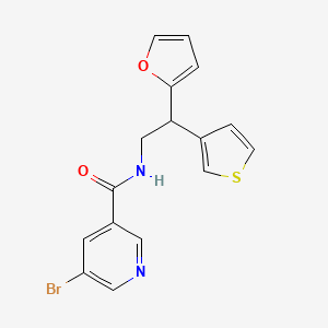 5-bromo-N-[2-(furan-2-yl)-2-(thiophen-3-yl)ethyl]pyridine-3-carboxamide