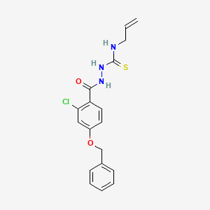 molecular formula C18H18ClN3O2S B2769485 N-allyl-2-[4-(benzyloxy)-2-chlorobenzoyl]-1-hydrazinecarbothioamide CAS No. 478040-01-6