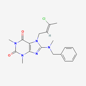 molecular formula C19H22ClN5O2 B2769487 8-[benzyl(methyl)amino]-7-[(Z)-3-chlorobut-2-enyl]-1,3-dimethylpurine-2,6-dione CAS No. 478253-10-0