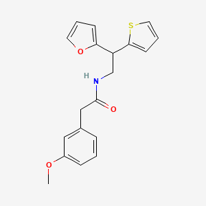 N-[2-(furan-2-yl)-2-(thiophen-2-yl)ethyl]-2-(3-methoxyphenyl)acetamide