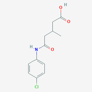 molecular formula C12H14ClNO3 B276949 5-(4-Chloroanilino)-3-methyl-5-oxopentanoic acid 