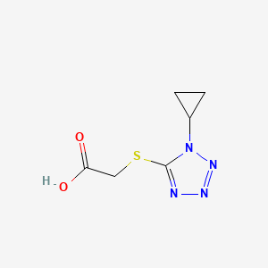 molecular formula C6H8N4O2S B2769490 [(1-cyclopropyl-1H-tetrazol-5-yl)thio]acetic acid CAS No. 923256-68-2