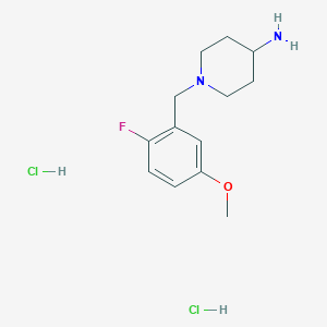 molecular formula C13H21Cl2FN2O B2769493 1-(2-Fluoro-5-methoxybenzyl)piperidin-4-amine dihydrochloride CAS No. 1286274-06-3