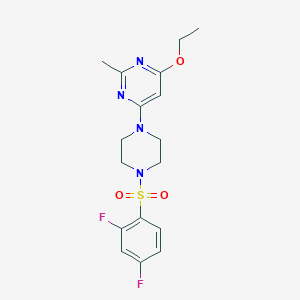 B2769494 4-(4-((2,4-Difluorophenyl)sulfonyl)piperazin-1-yl)-6-ethoxy-2-methylpyrimidine CAS No. 946301-86-6